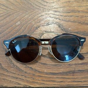 Used. Ray bans. Brown. Gold accent. Good condition.